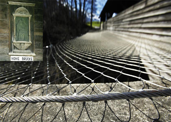 7*7 Stretchable Edelstahl geknotetes Seil Mesh For Security Zoo Cages
