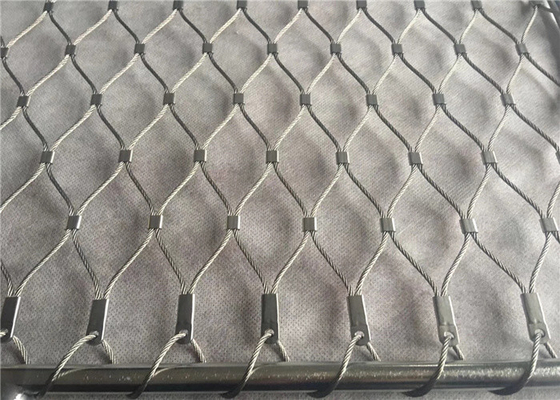 Balkon-Balustraden-Einfüllen-rostfreier Seil-Mesh Steel Architecture System For-Zaun